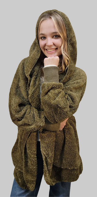 Oversize Fur Open Hoodie