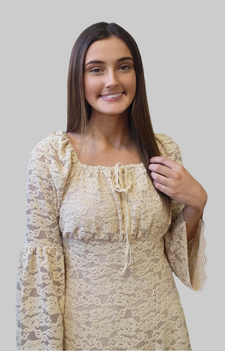 Lace Bell Sleeve Dress