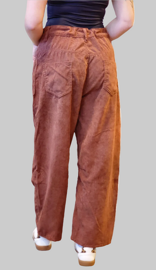 Corduroy Barrel Cut Pants