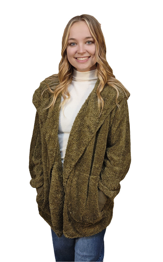 Oversize Fur Open Hoodie