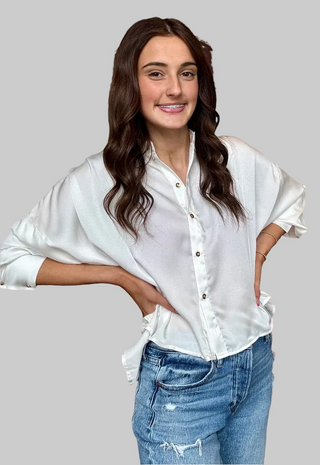 Satin Cropped Blouse