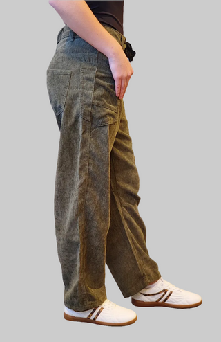 Corduroy Barrel Cut Pants