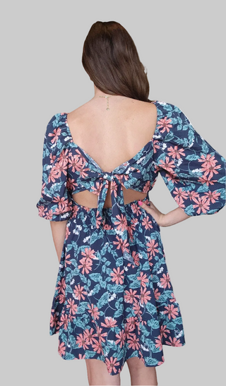 Floral, Open Back Summer Dress