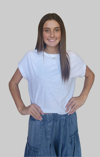 Everyday Ease Rolled Sleeve Tee