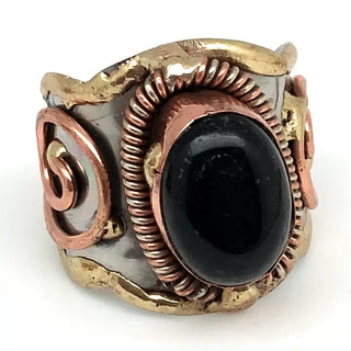 Mixed Metal and Stone Rings
