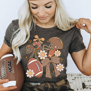 Coquette Football Bows Graphic Tee