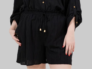 Plus Spaghetti Tie Shorts