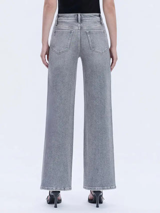 Vervet High Rise Grey Wide Leg Jean