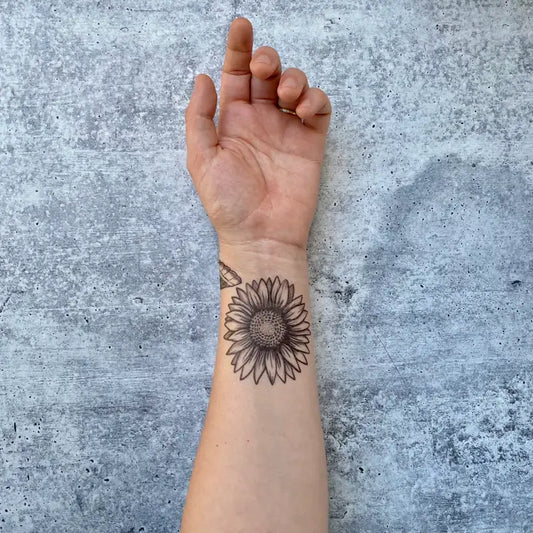 Nature Tats Sunflower Temporary Tattoo