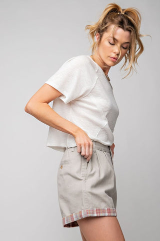 Washed Twill Shorts
