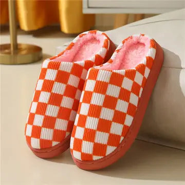 Simple Checkered Slippers