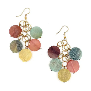Omala Pleasing Pastels Collection Earrings - Beaded Cluster