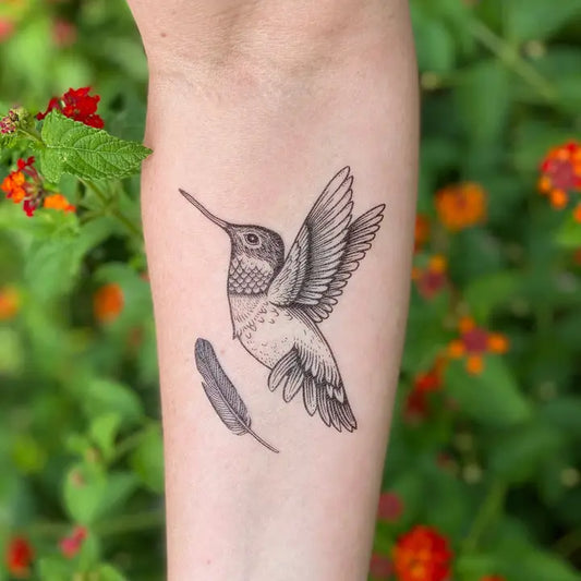 Nature Tats Hummingbird Temporary Tattoo