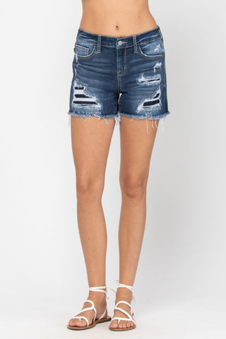 JB Mid Rise Patch Shorts