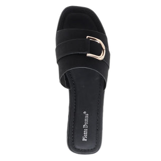 Black Empress Falt Sandal