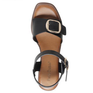 Black Chunky Heel Sandal