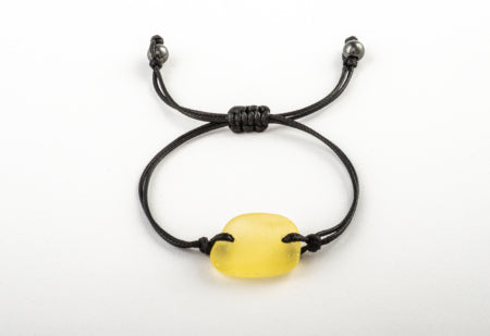 Rare Sea Glass- Yellow Bracelet