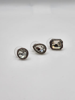 3 Pk Shaped Diamond Stud Earrings