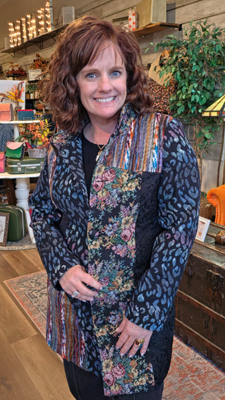 "BE BOLD" Multi Print Jacket