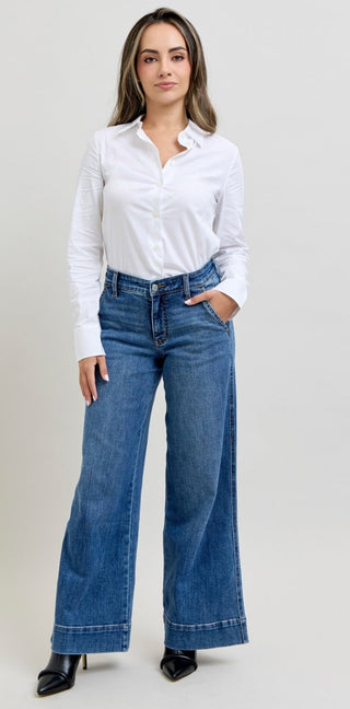 Judy Blue, Mr Petite Trouser Wide Leg Jean