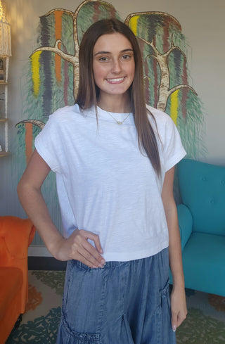 Everyday Ease Rolled Sleeve Tee