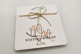 Silver Bow Necklace