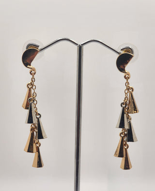 Silver/Gold Cone Drop Earrings