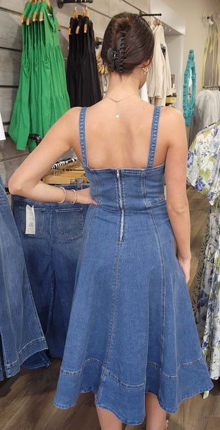 Daisy Denim Flare Dress