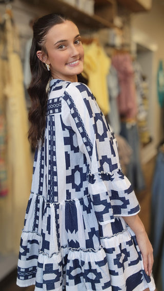 Aztec Denim Dress