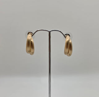 Double Sculpted Hoop Earrings