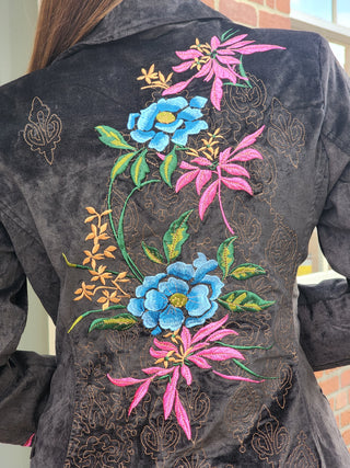 Elton Velvet Floral Jacket/Dress