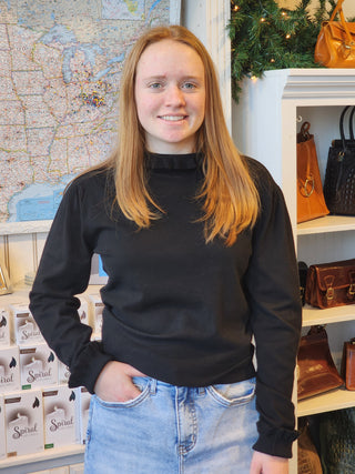 Simple Black Layering Top