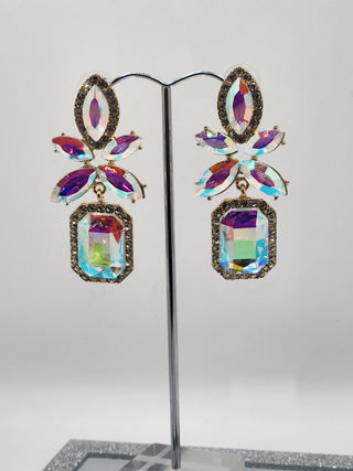 Gold Iridescent Drop Earring