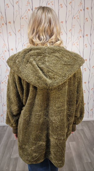 Oversize Fur Open Hoodie
