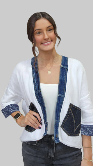 Banded Rock Cardigan ACDC