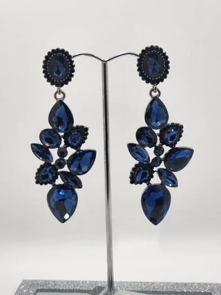 Shaped Navy Drop Earring