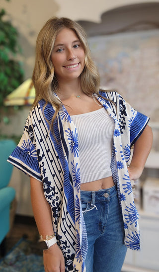 Island Navy Kimono