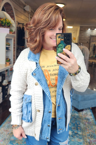 Lounge Denim Layered Jacket