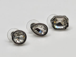3 Pk Shaped Diamond Stud Earrings