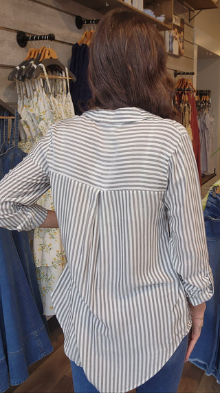Striped Button Down Top