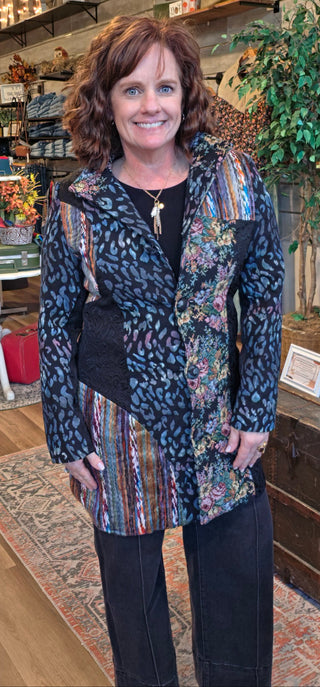 "BE BOLD" Multi Print Jacket