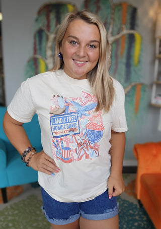 Retro Americana Collage Graphic Tee