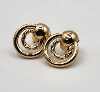 Double Layered Gold Hoop Clip-Ons