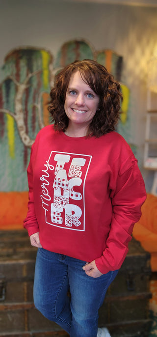 Merry Teacher Crewneck Sweatshirt