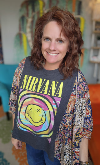 Banded Pullover Tee, Nirvana (Tie Dye)