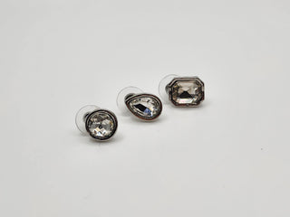 3 Pk Shaped Diamond Stud Earrings