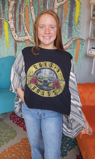Banded Pullover Tee, Guns N Roses