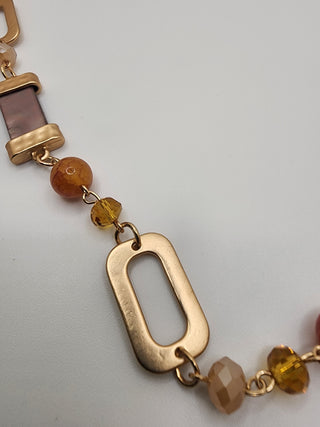 Gold Amber Statement Necklace