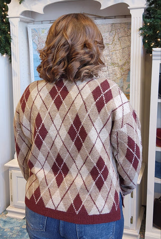 Argyle Crew Neck Sweater