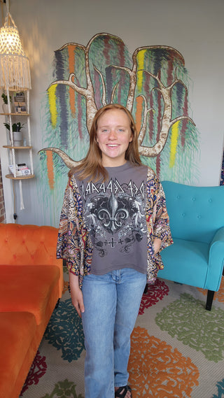 Banded Pullover Tee, Def Leppard
